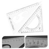 Operitacx 5sets Transparent Triangle Ruler Set for Students Multifunctional Measuring
