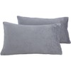 King Pillow Cases 2 - Fuzzy Pillow Case Covers Zip,