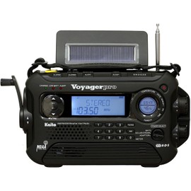 Kaito KA600 Digital Solar Crank AM/FM/LW/SW NOAA Weather Radio w/ adapter Black