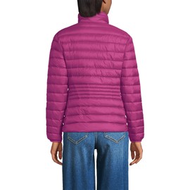 Lands' End Women's Wanderweight Packable Down Jacket Small Light Raspberry Sorbet