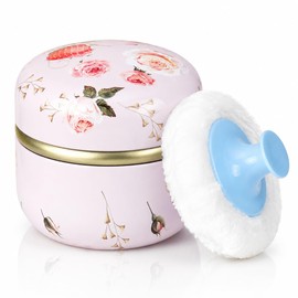 Borla Y Contenedor Para Polvos Corporales, Contenedor Porttil De 8,5 Cm Para Polvos Sueltos Con Borla Suave, Estuche Con Tapa Para Bebs, Mujeres, Uso 