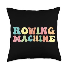 Rowing Machine Rowing Workout Gifts Machine Rowing Workout Throw Pillow, 18x18, Multicolor