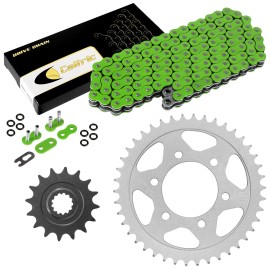 Caltric Green O-Ring Drive Chain & Sprockets Kit for Kawasaki ZR1000A Z1000 2003-2006