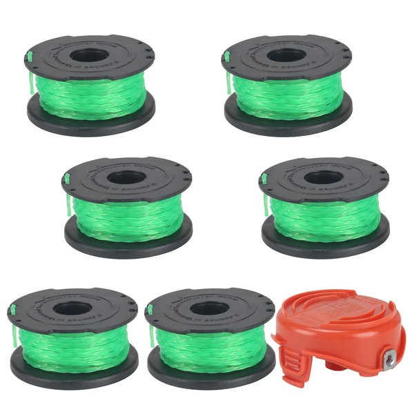 COEWUR 6Pcs A6486 Strimmer Spool Grass Trimmer Spool Lines Spool