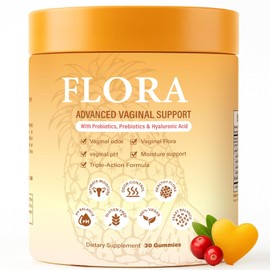 Flora Plus Gummies for Women, Advanced Vaginal Support Probiotic Gummies, Ph Balance, Promote Healthy Vaginal Odor & Flora, Pineapple, 60 Count (1)
