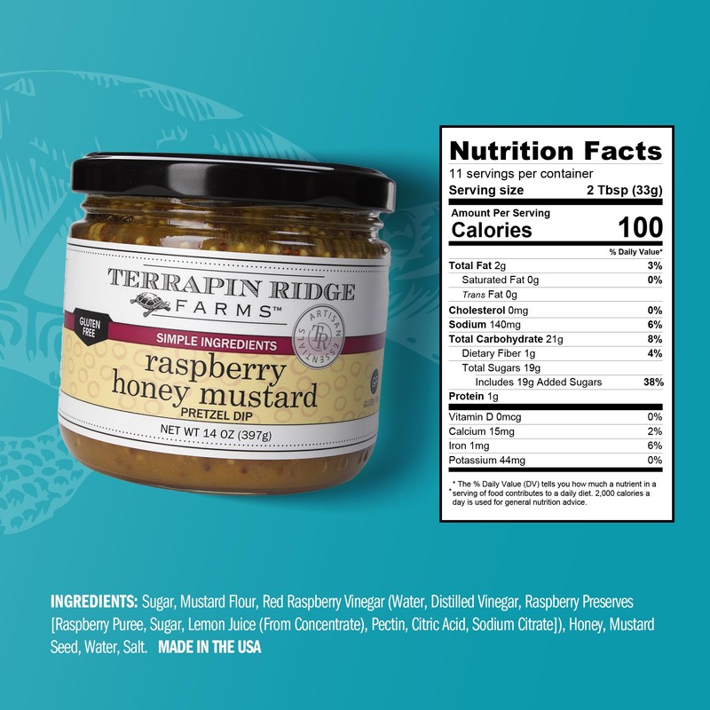 Terrapin Ridge Farms Raspberry Honey Mustard Pretzel Dip - Sweet