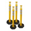 Grupo sancoys 4 Postes Delimitador Amarillo De Polipropileno 120 Cms