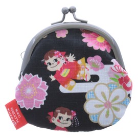 Maeda Shoko Peko-chan x Kyoto Coin Purse, 2.5 Round, Black