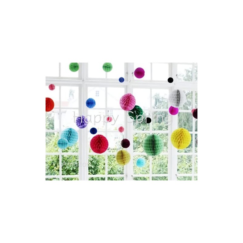 Happy Spring New Year Wedding Decoration Honeycomb Ball Set of