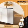 Landical 2 Sets 4FT Sliding Door Track for 1/8" Thick