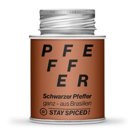 STAY SPICED Black Pepper from Brazil Whole Pepper I Ideal for Pepper Mill I 170 ml in Tin Tin