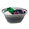 SAMMART 28L (7.4 gallon) Oval Collapsible Plastic Laundry Basket -