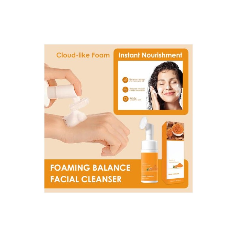 Kit Cuidado Facial Cúrcuma Piezas Limpiador Cepillo Discos Exfoliantes Jabón