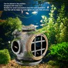 Aquarium Helmet Ornament Simulation Toxic Free Hideout House Resin Fish