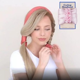 신형 셀프 여신머리 고데기없이 웨이브 볼륨 헤어롤 New Self Hair Curlerless Wave Volume Hair Roll [Pink]