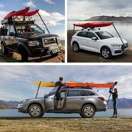 Masterwise Quick Hood Loops, Kayak Tie Down Anchor Straps for Car Hoods and Trunks, Bow Stern Canoe Transport Secure Lashing Straps for Roof Racks, Boat, Canoe, Kayak, 2 PCS