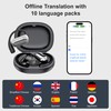 AI Language Translator Earbuds,OWS 3 in 1 Translation Earbuds Real