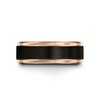 Midnight Rose Collection Tungsten Wedding Band Ring 8mm for Men