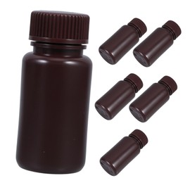 Zerodeko 6x Borosilicate Wide Mouth Lab Bottle for Chemical Liquids Sample Containers 60ml Small Capacity Sealed Liquid Storage