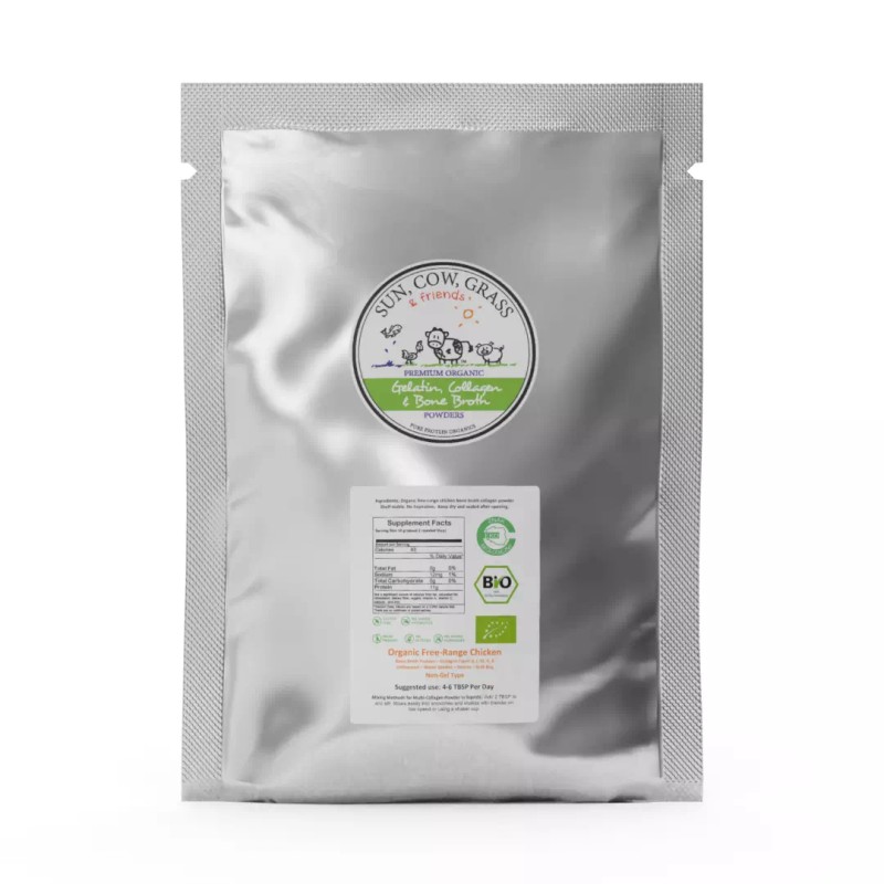 Sun Cow Grass Chicken Bone Broth Collagen Powder - Pure