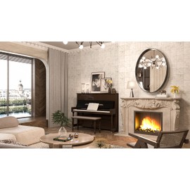 TokeShimi Oval Black Mirrors for Bathroom 22x30 Inch with Non-Rusting Aluminum Alloy Brushed Black Matte Framed for Wall Vanity Farmhouse Modern Minimalist Home Decor,Vertical or Horizontal