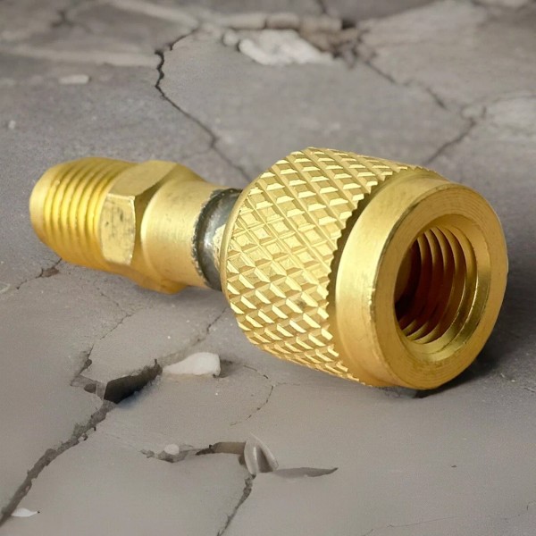 ConstantAir HVAC R32 Reverse Thread 1/4” Female, 1/4” Male Adapter