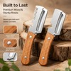 2Pcs Vegetable Peeler with Wooden Handle, Odor-Free Stainless Steel Multi