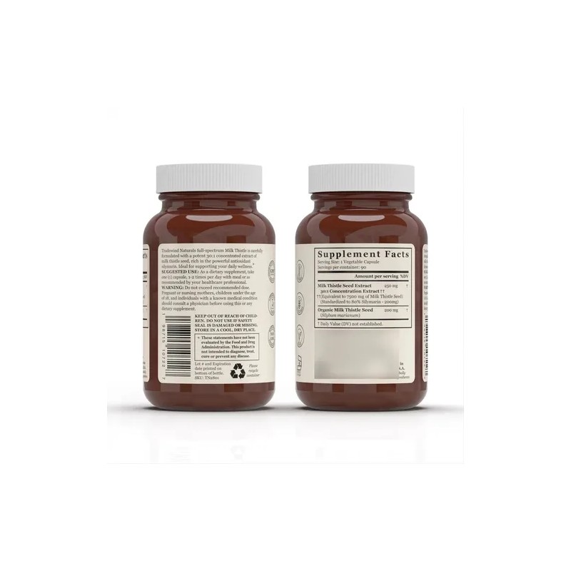 Tradewind Naturals Cardo Mariano 30:1 90 Cápsulas Veganas
