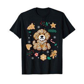 Xmas Dog Gingerbread Goldendoodle Golden Doodle Christmas T-Shirt
