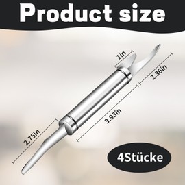 4PCS Shrimp Deveining Tool, Shrimp Peeler and Shrimp Deveiner Set for Kitchen Use, Stainless Steel Shrimp Cleaner and Deveiner Tool with Ergonomic Handle for Seafood Preparation and Cooking