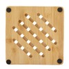 Bamboo Trivet Mat, Wood Hot Pads Square Heat Resistant Trivet
