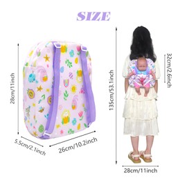 SOTOGO Baby Doll Carrier Doll Backpack Carrier for American Doll 15 Inch to 18 Inch Dolls, Carousel Style