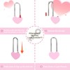 Gradleen Keyless Love Lock Single Heart Padlock,Pink 3.5" 50mm Love