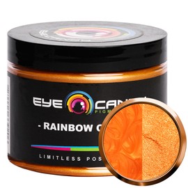 Eye Candy Mica Powder Pigment “Rainbow Orange” (50g) Multipurpose DIY Arts and Crafts Additive | Woodworking, Epoxy, Resin, Natural Bath Bombs, Paint, Soap, Nail Polish, Lip Balm (Rainbow Orange, 50G)