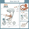 Merax 7-in-1 All-Terrain Kids Tricycle Stroller Foldable Toddler Tricycle with
