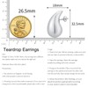 Earring Dupes Chunky Silver Hoop Earrings for Women, Girls Tear/Water