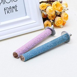 1Pc Bird Perch Stand Toy Wood Parrot Perch Stand Grinding Claw Sticks Sanded Surface Cage Toy for Parakeets Finches Parakeet Toys Birdcage Accessories (Color Random)