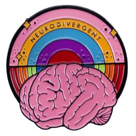 Neurodivergent Rainbow Neurodiversity Brain ADHD Autism Autistic ADHD OCD Pin