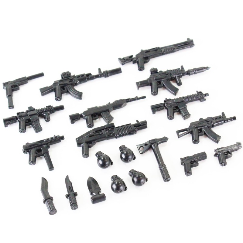 BrickTactical Small Arms Weapon Pack Guns and Accessories for Minifigs