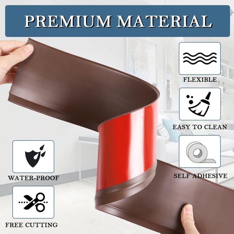 LSGCQ Flexible Baseboard Molding Trim 4 Inch x 20 Feet