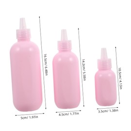 Mikinona 3pcs Bottled Applicator Bottle for Hair Lotion Squeezing Bottle Bathing Squeeze Bottle Mini Squeezing Pressure Bottle Filling Squeezing Bottle Display Hanger Hanger Pink Plastic