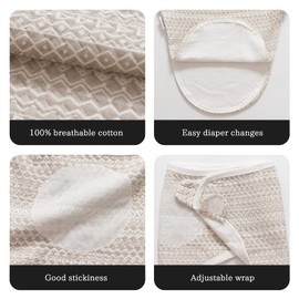 Little Tots Swaddle Blanket for Baby Girl Boy Easy Change Infant Wrap 2 Pack Adjustable Sleep Sack for Newborn Babies, Tog 0.8 Baby Wrap with Zipper, 0-3 Months (Frogs)