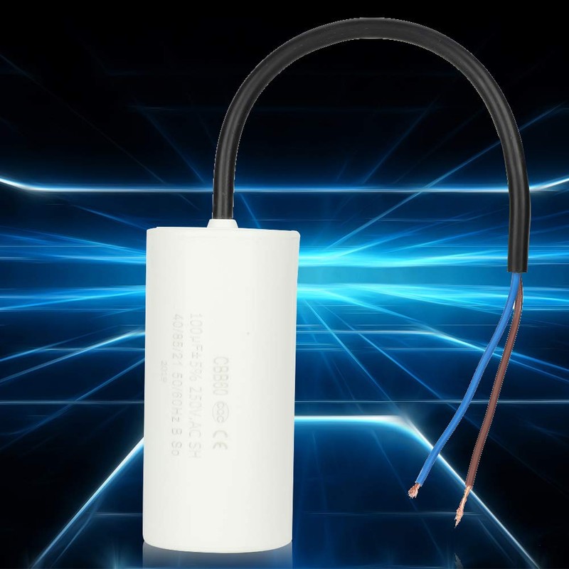 CBB60 Run Capacitor with Wire 250V AC 100uF 50/60Hz Run