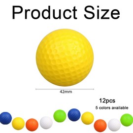 12 Pcs Foam Golf Practice Balls,Mini Golf Stress Ball,Golf Squeeze Balls Colorful Golf Foam Balls, Solid Rubber Golf Training Balls,Soft Foam Golf Balls for Indoor or Outdoor Backyard (Blue)