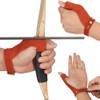 TOPARCHERY Guantes de flecha para 2 dedos, protector de piel