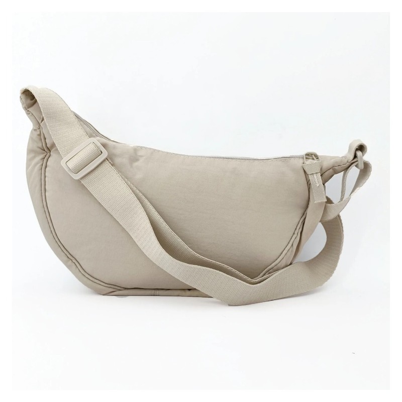 Nylon Crescent Crossbody Bag for Women – Lightweight Slouchy Hobo
