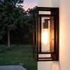 mirrea 14" Classic Outdoor Wall Sconce 1 Light in Rectangular