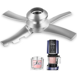 Replacement Paddle Blade Compatible with Ninja NC300 Series Ice Cream Makers Mixing Blade Paddle Replacement for Ninja Creami NC301 NC300,Stainless Steel,Silver