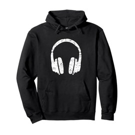 Headphones (Vintage White) DJ Pullover Hoodie