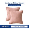MIULEE Corduroy Pillow Covers with Splicing Set of 2 Valentine